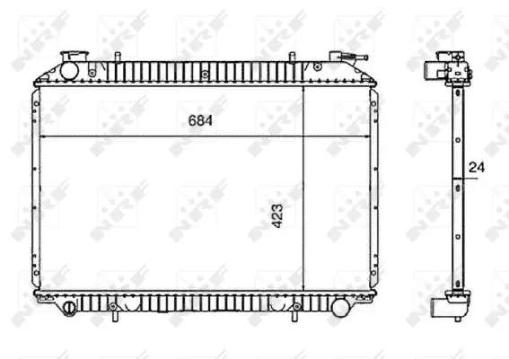 Radiator, engine cooling (WG1721711)