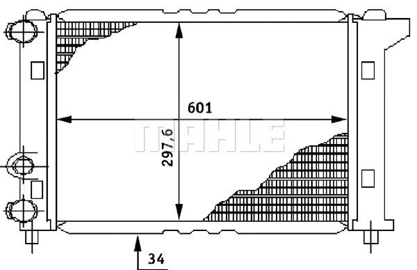 Radiator, engine cooling (WG2182649)
