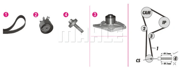 Water Pump & Timing Belt Kit (WG2182121)