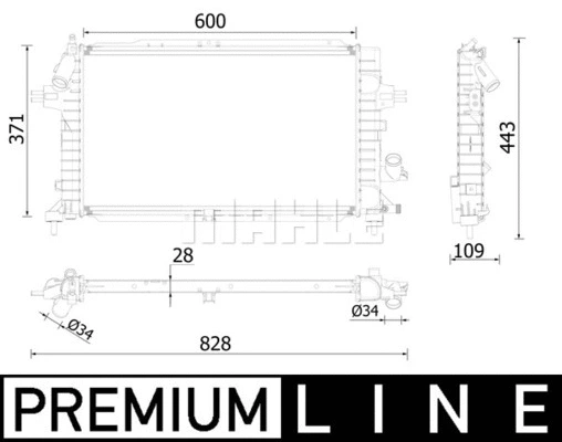 Radiator, engine cooling (WG2183190)