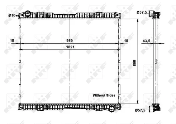 Radiator, engine cooling