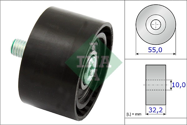 Deflection/Guide Pulley, V-ribbed belt (WG1253129)