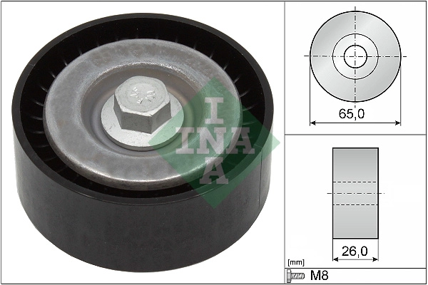 Deflection/Guide Pulley, V-ribbed belt (WG1253110)
