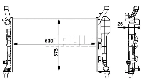 Radiator, engine cooling