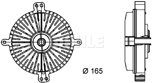 Clutch, radiator fan