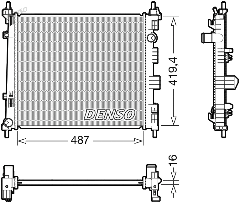 Radiator, engine cooling (WG2270678)