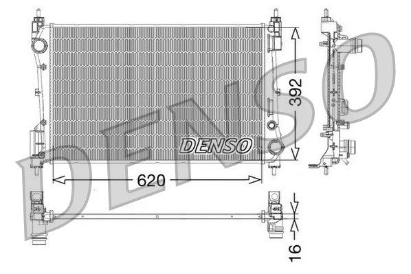Radiator, engine cooling (WG1919009)