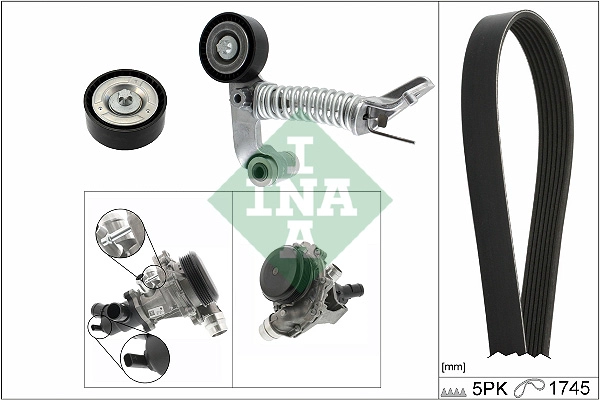 Water Pump + V-Ribbed Belt Kit (WG2263946)