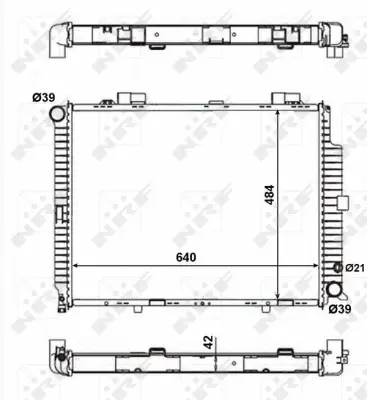 Radiator, engine cooling (WG1723080)