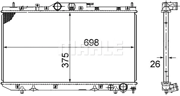 Radiator, engine cooling