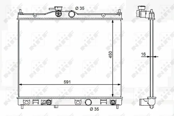 Radiator, engine cooling (WG1723645)