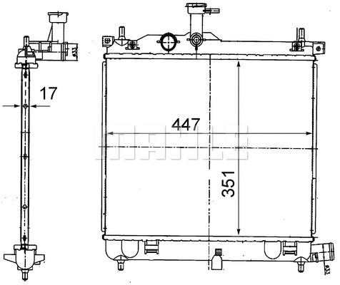Radiator, engine cooling (WG2182883)