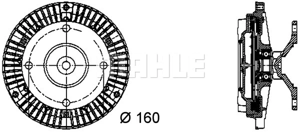 Clutch, radiator fan