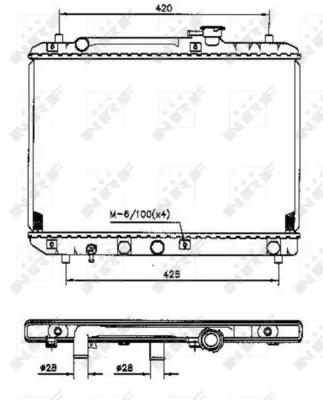 Radiator, engine cooling (WG1722137)