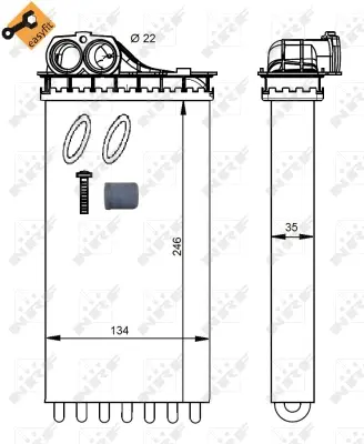 Heat Exchanger, interior heating (WG2162088)