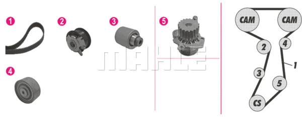 Water Pump & Timing Belt Kit (WG2182114)