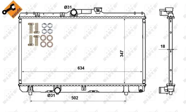Radiator, engine cooling