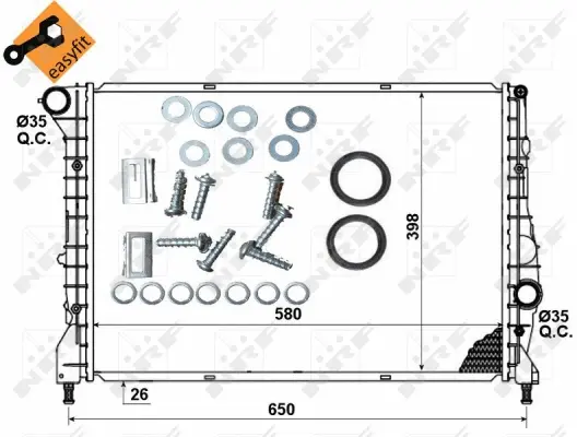 Radiator, engine cooling