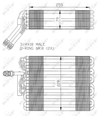 Evaporator, air conditioning (WG2161266)