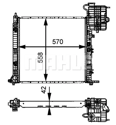 Radiator, engine cooling