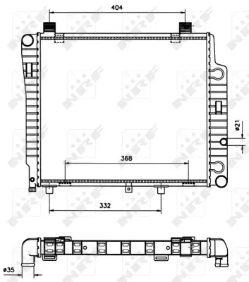 Radiator, engine cooling (WG1721359)