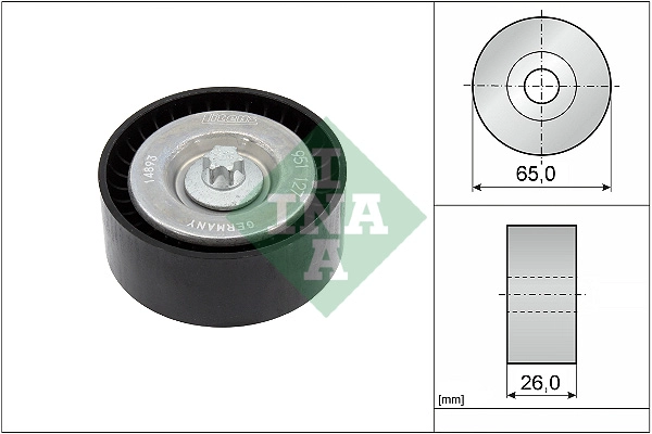 Deflection/Guide Pulley, V-ribbed belt (WG1253116)