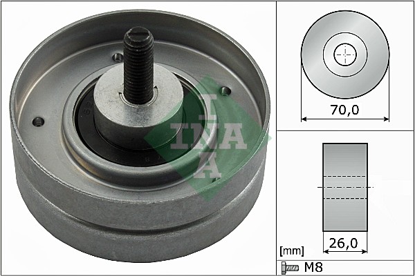 Deflection/Guide Pulley, V-ribbed belt (WG1253040)