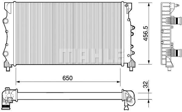 Radiator, engine cooling (WG2182333)