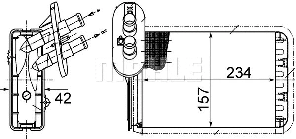 Heat Exchanger, interior heating (WG2180036)