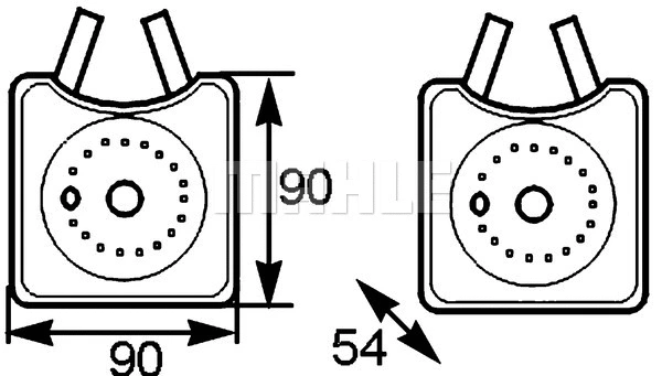 Oil Cooler, engine oil (WG2181108)
