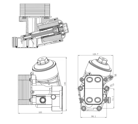 Housing, oil filter (WG2158906)
