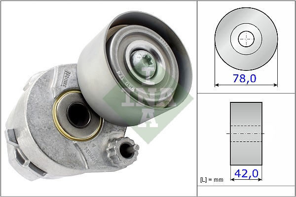 Tensioner Pulley, V-ribbed belt (WG1252435)