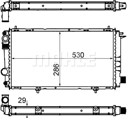 Radiator, engine cooling