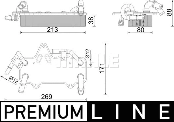 Oil Cooler, automatic transmission (WG2181197)
