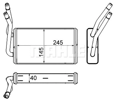 Heat Exchanger, interior heating (WG2180108)