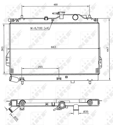 Radiator, engine cooling (WG1722246)
