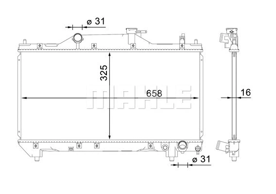 Radiator, engine cooling (WG2182807)