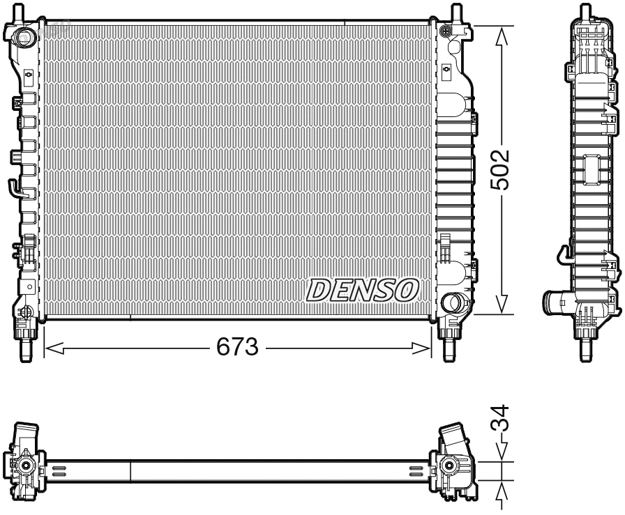 Radiator, engine cooling (WG2270650)