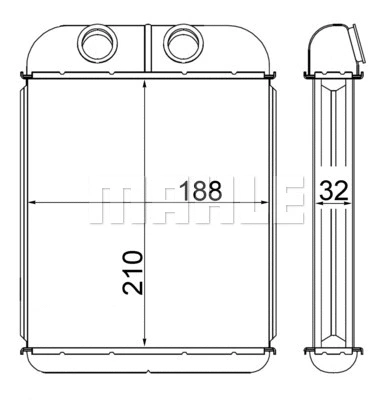 Heat Exchanger, interior heating (WG2180057)