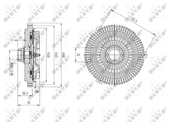 Clutch, radiator fan