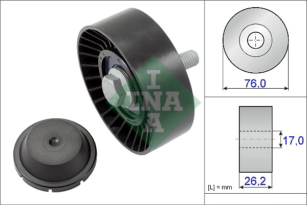 Deflection/Guide Pulley, V-ribbed belt (WG1253118)