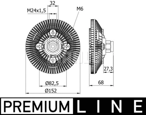 Clutch, radiator fan (WG2180486)