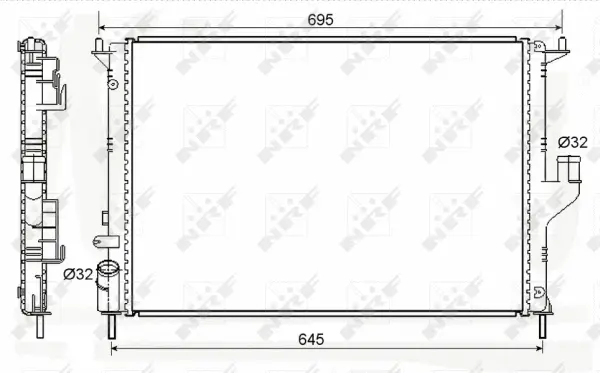 Radiator, engine cooling (WG2161923)