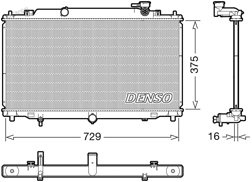 Radiator, engine cooling (WG2270668)