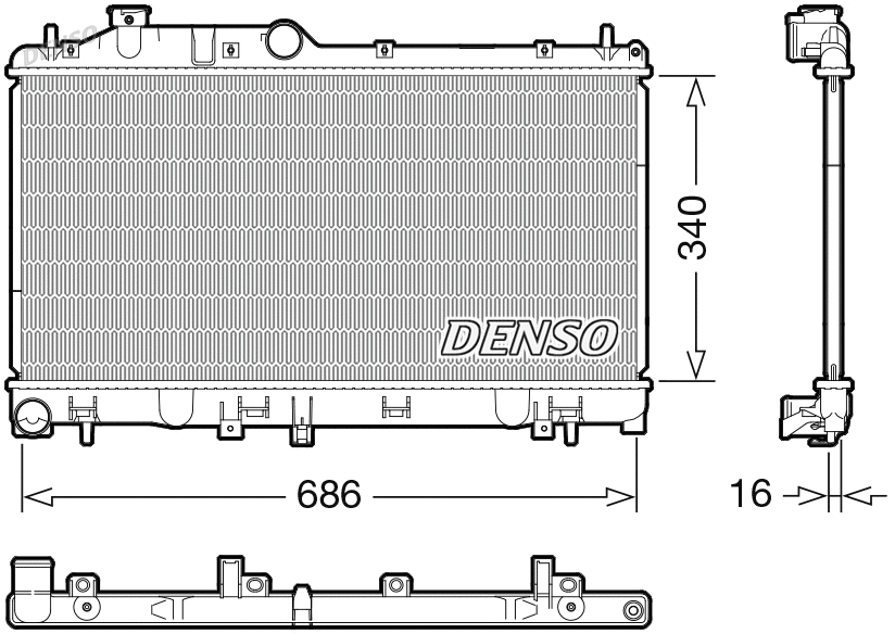 Radiator, engine cooling (WG2270656)