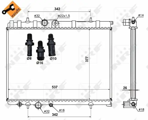 Radiator, engine cooling
