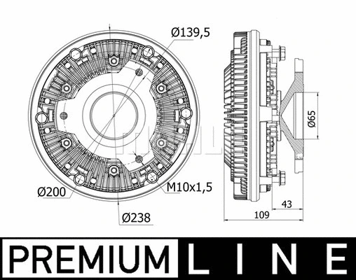 Clutch, radiator fan (WG2180277)