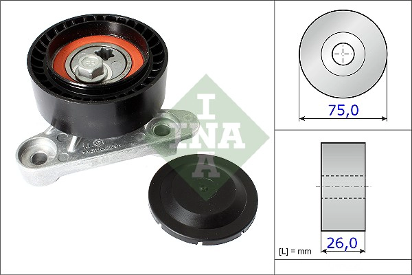 Tensioner Pulley, V-ribbed belt (WG1252661)