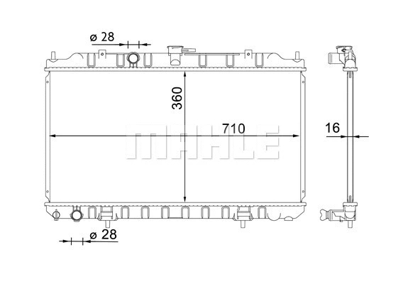 Radiator, engine cooling (WG2182839)