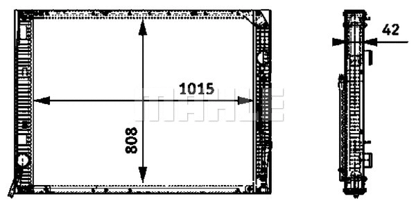 Radiator, engine cooling (WG2183944)